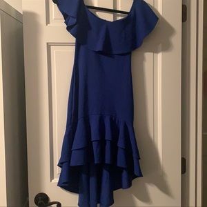Windsor off-the-shoulder royal blue dress